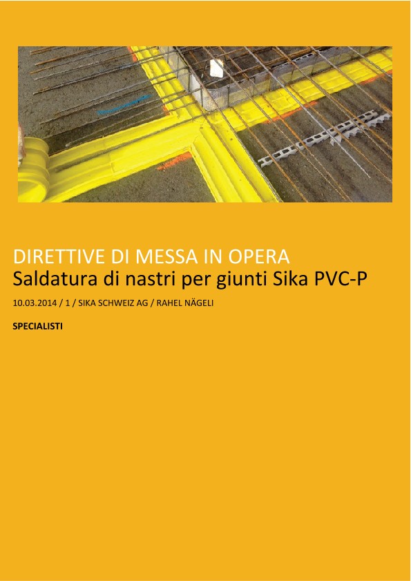 Saldatura di nastri per giunti Sika PVC-P