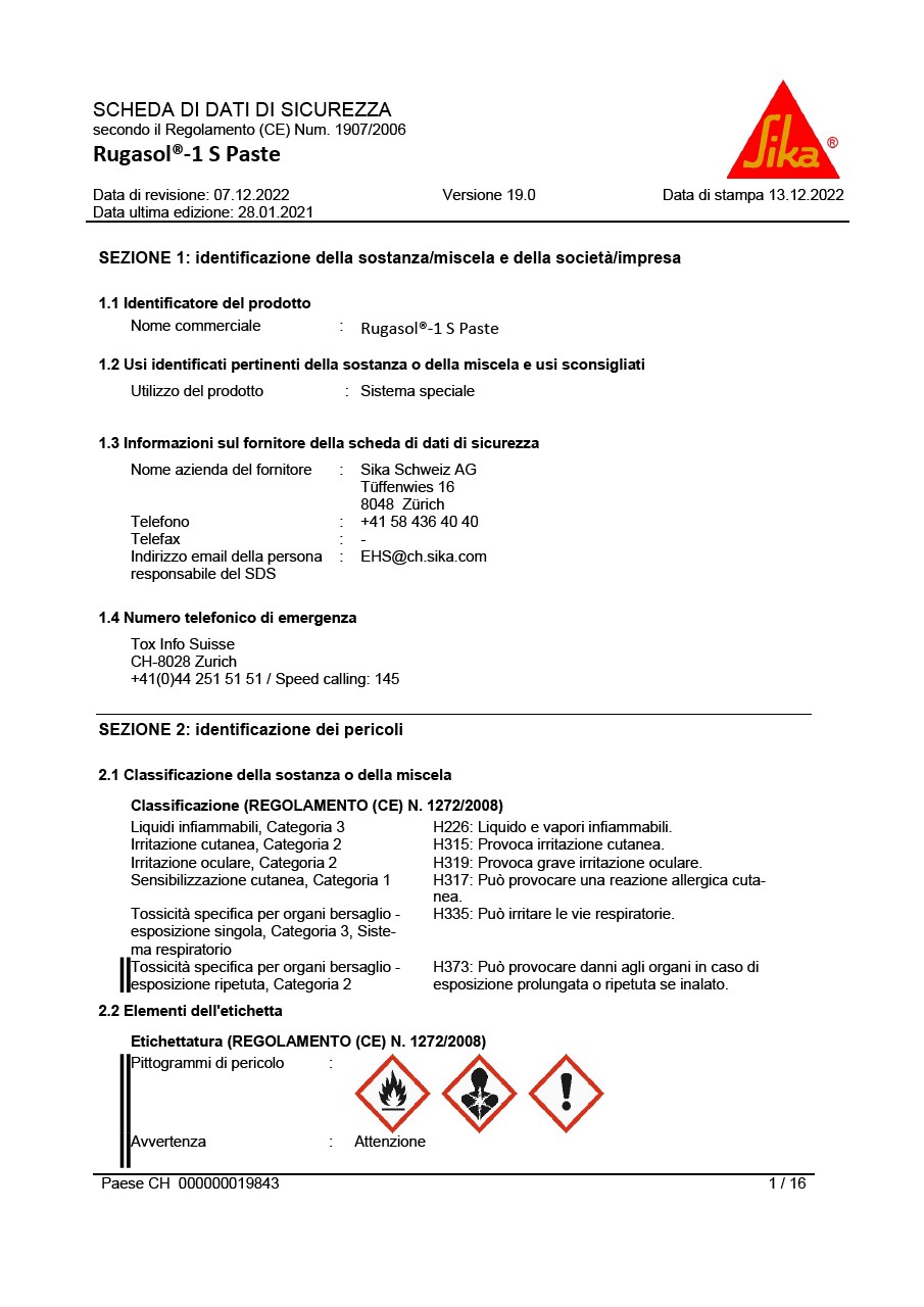 Sika Rugasol®-1 S Paste