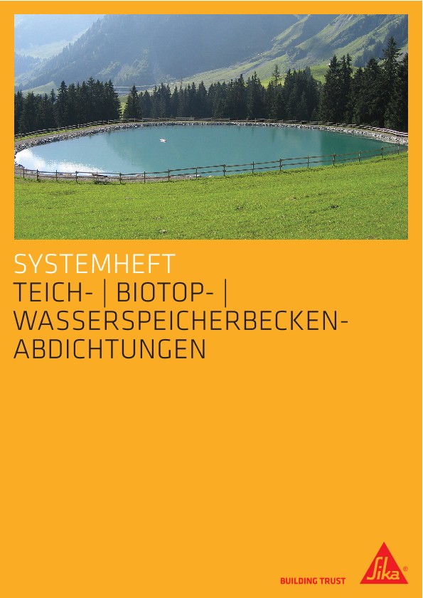 Systemheft - Teich-/Biotop-/Wasserspeicherbecken-Abdichtungen