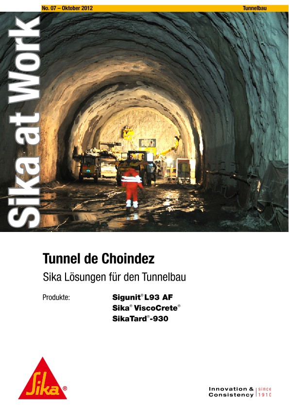 Tunnel de Choindez - Sika at Work