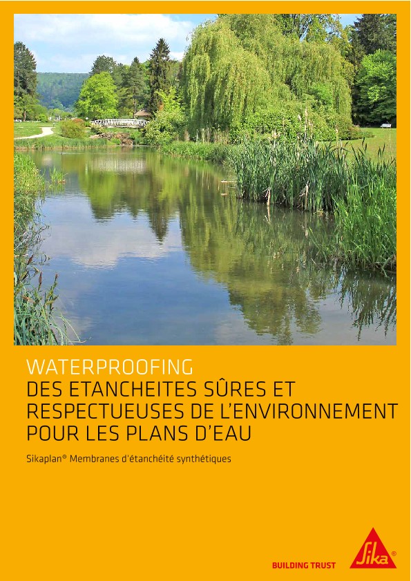 Des etancheites sûres et respectueuses de l’environnement pour les plans d’eau
