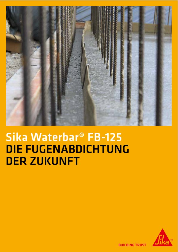 Sika Waterbar® FB-125 - Lernen Sie die Zukunft der Fugenabdichtung kennen