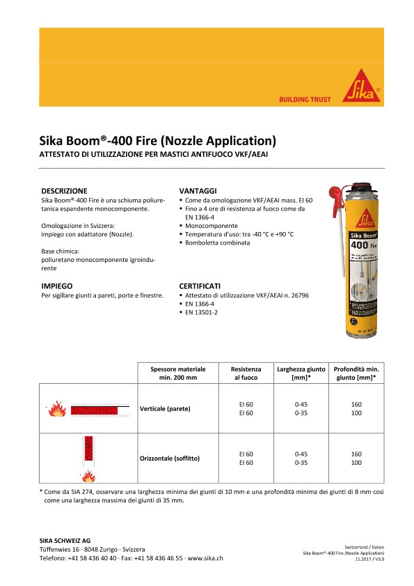 Sika Boom-400 Fire (Nozzle Application)