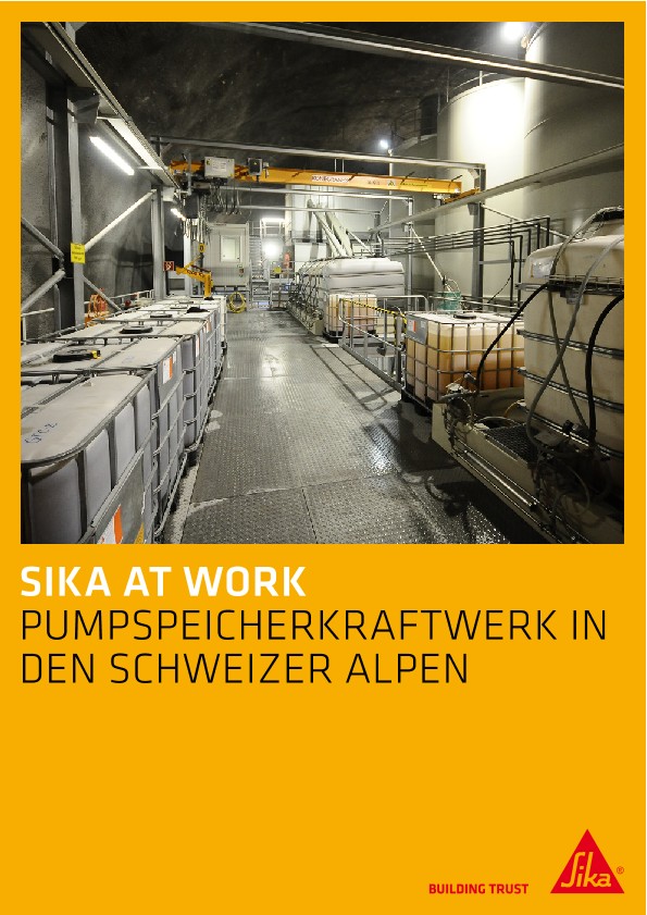Pumpspeicherkraftwerk in den schweizer Alpen