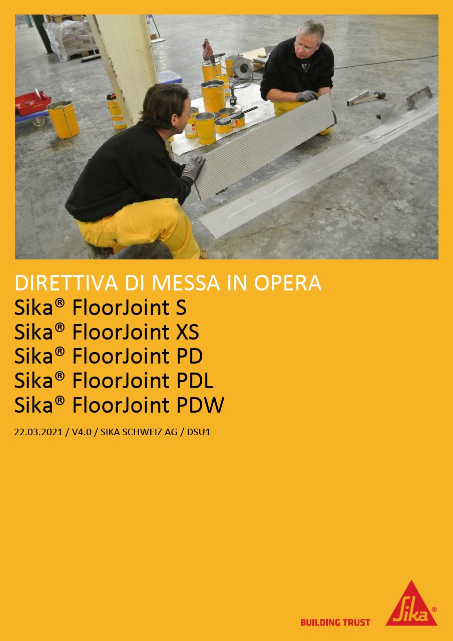 Sika FloorJoint S, XS, PD, PDL, PDW