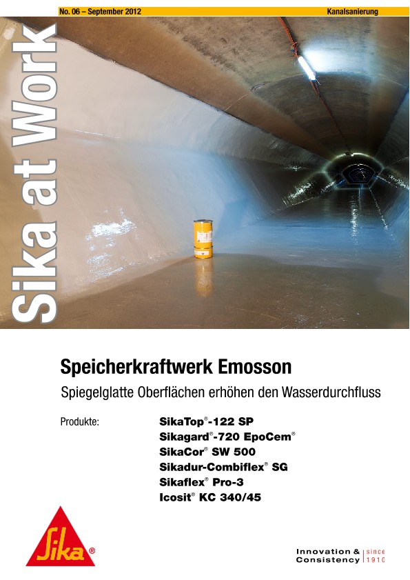 Emosson, Kanalsanierung Speicherkraftwerk