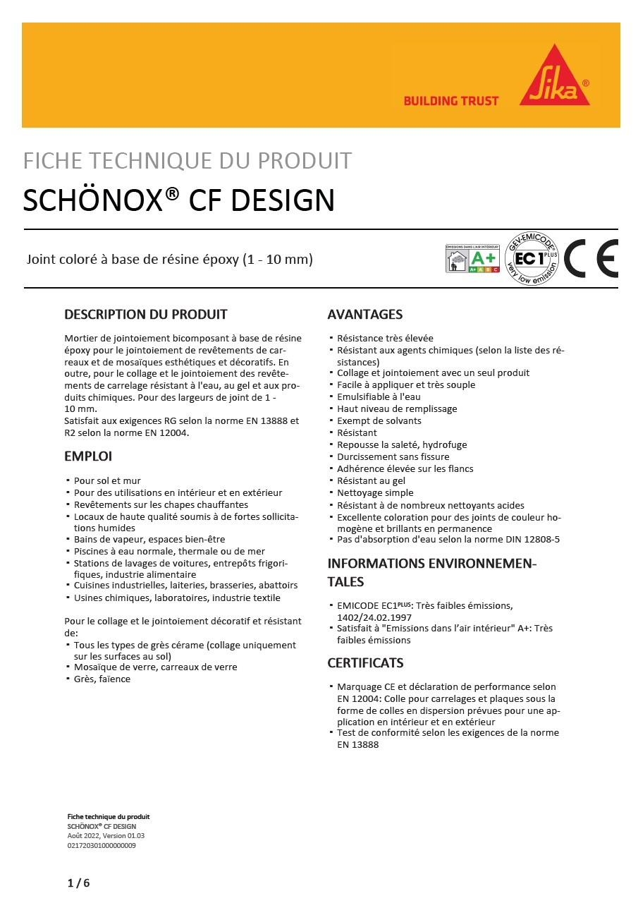 SCHÖNOX® CF DESIGN