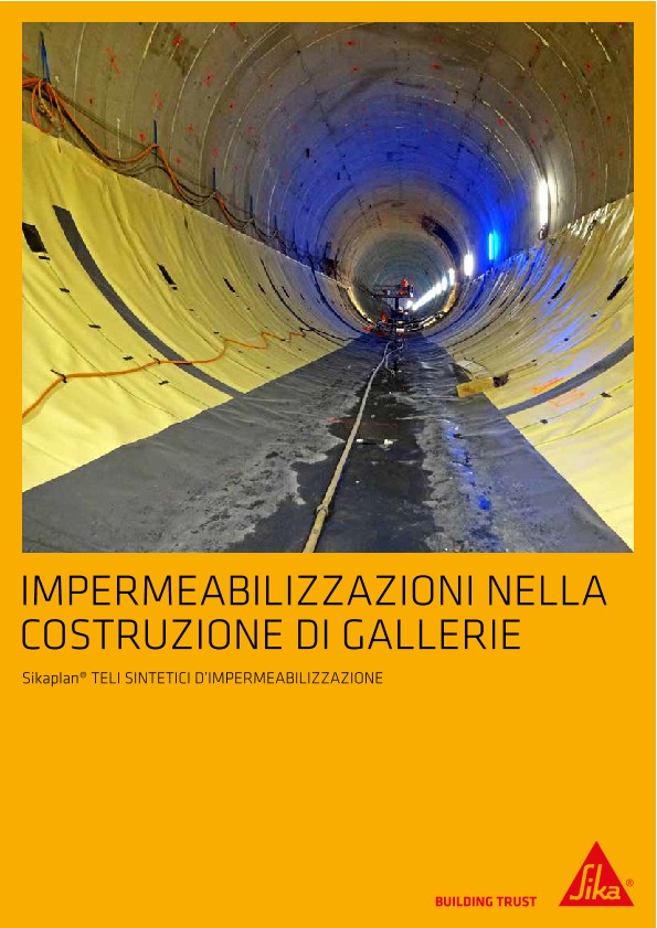 Impermeabilizzazioni nella costruzione di gallerie