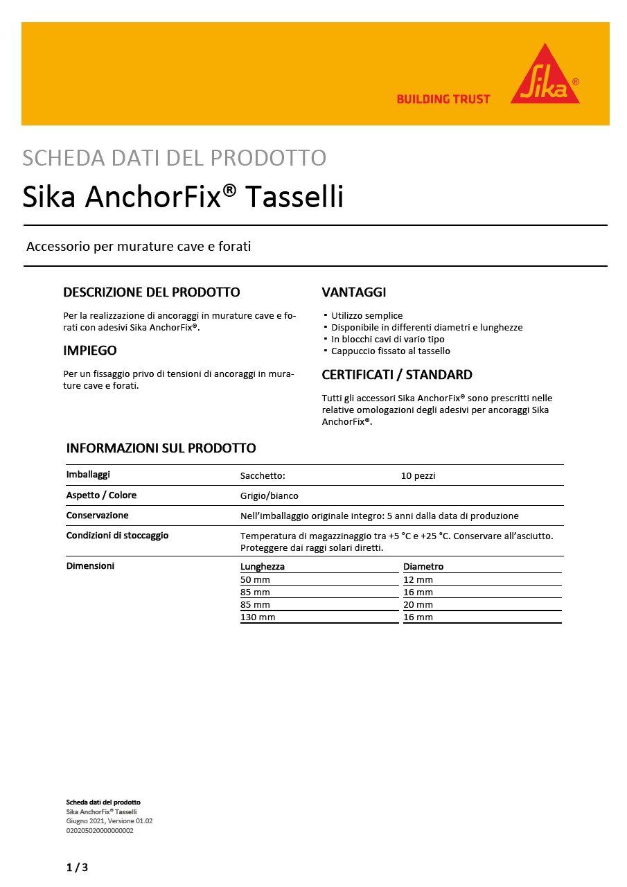 Sika AnchorFix® Perforated Sleeves