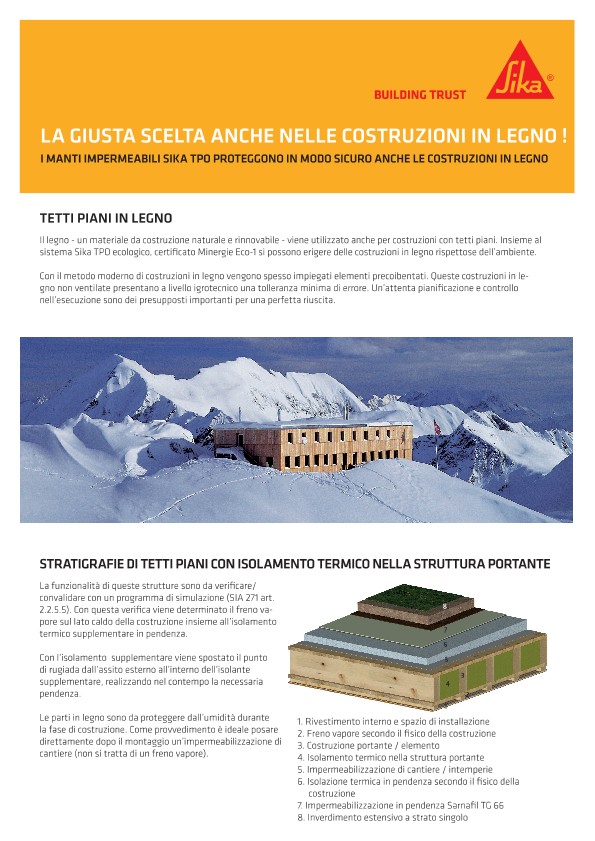 La giusta scelta anche nelle costruzioni in legno!