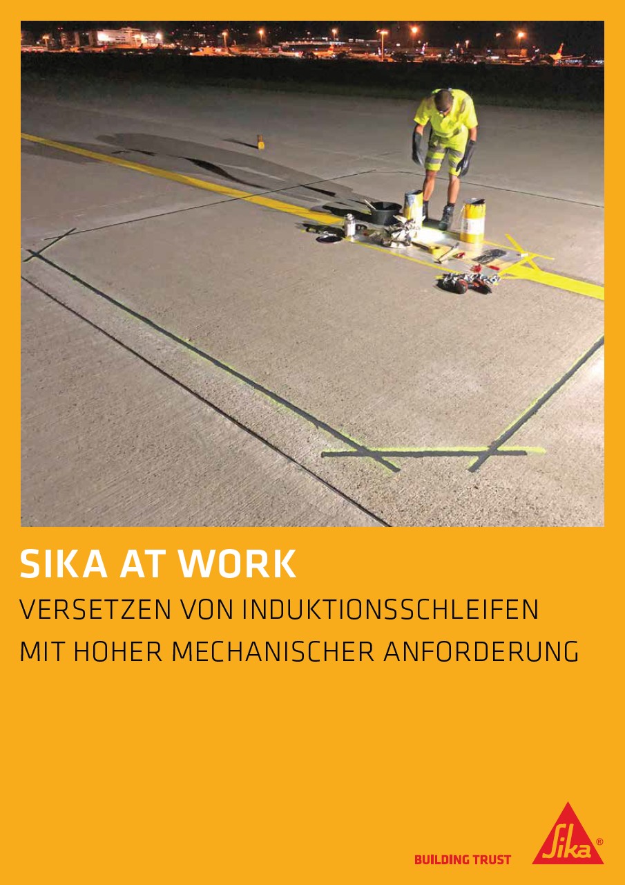 Verguss Induktionsschleifen Flughafen Zürich
