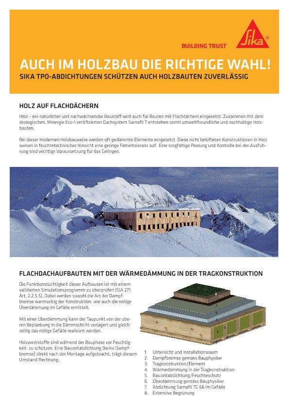 Auch im Holzbau die richtige Wahl!
