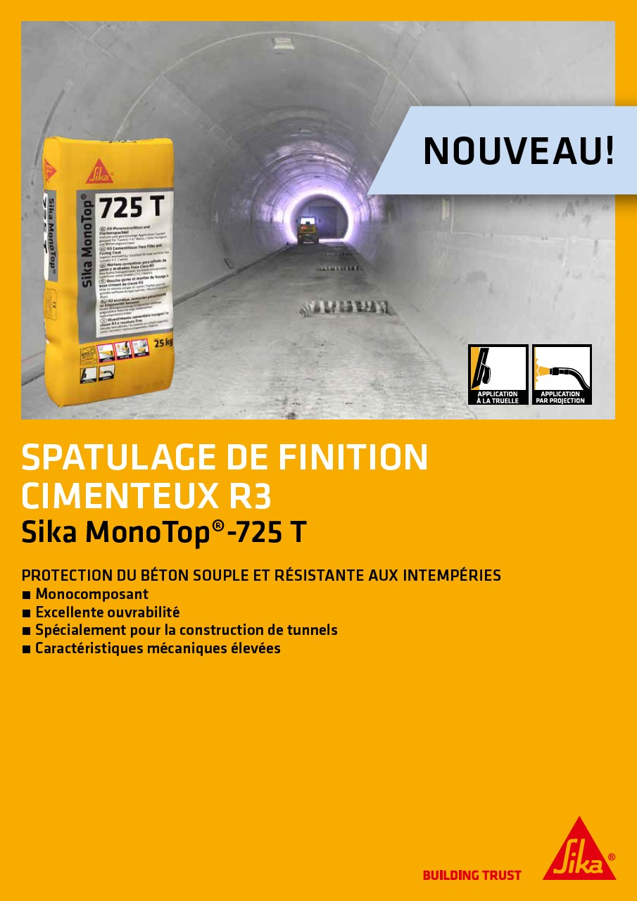 Sika MonoTop®-725 T - Spatulage de finition cimenteux R3