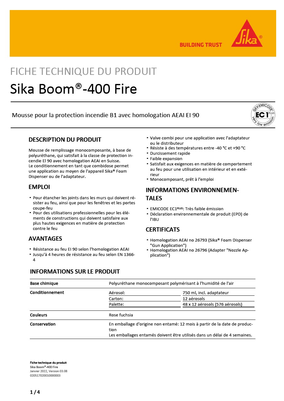 Sika Boom®-400 Fire