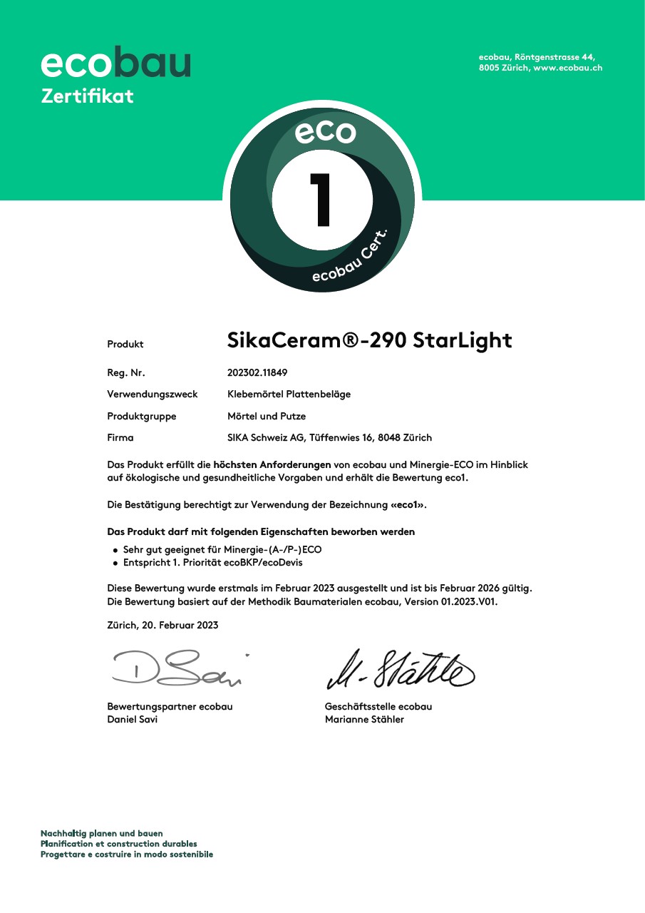 SikaCeram®-290 StarLight