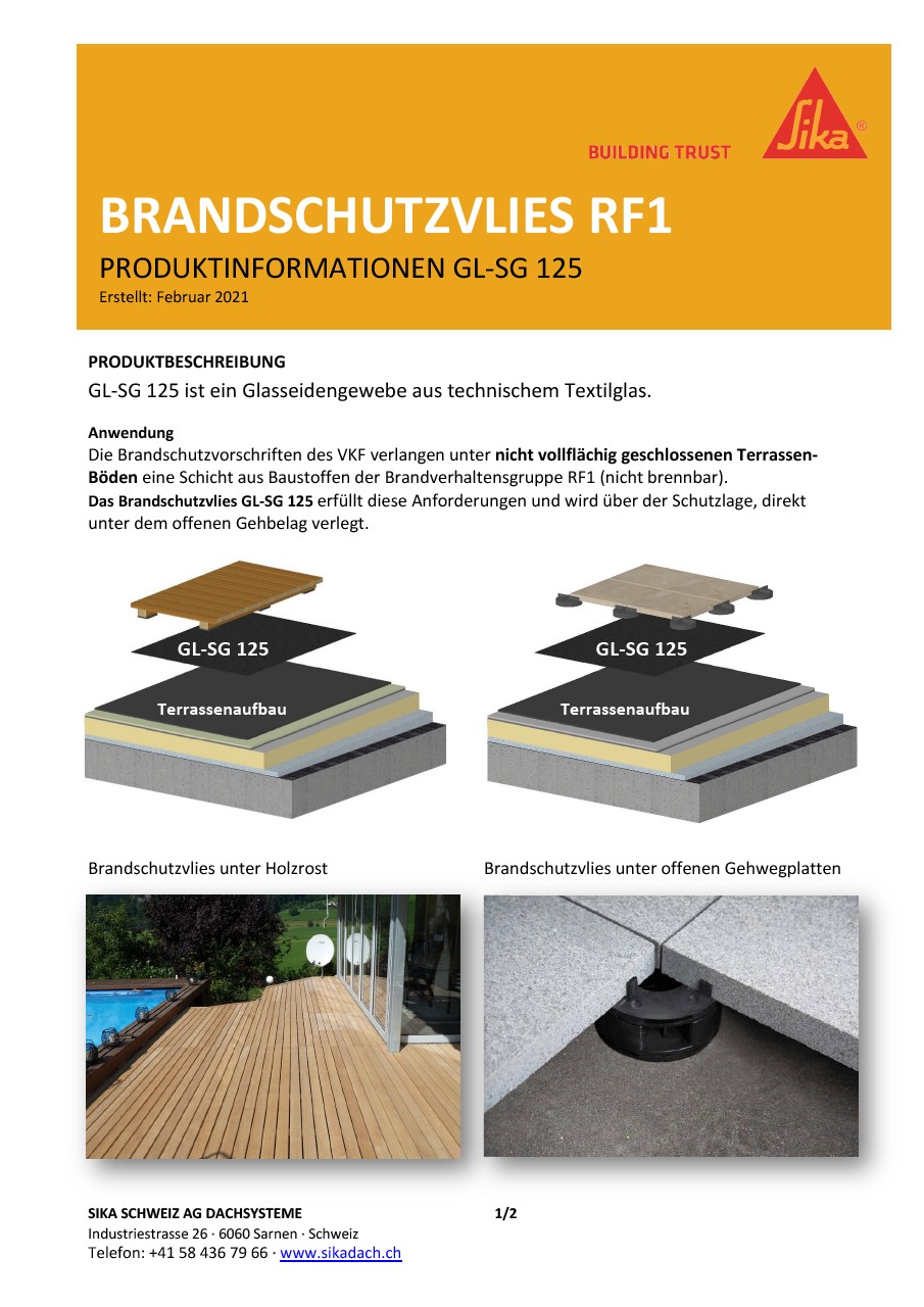 Brandschutzvlies RF1