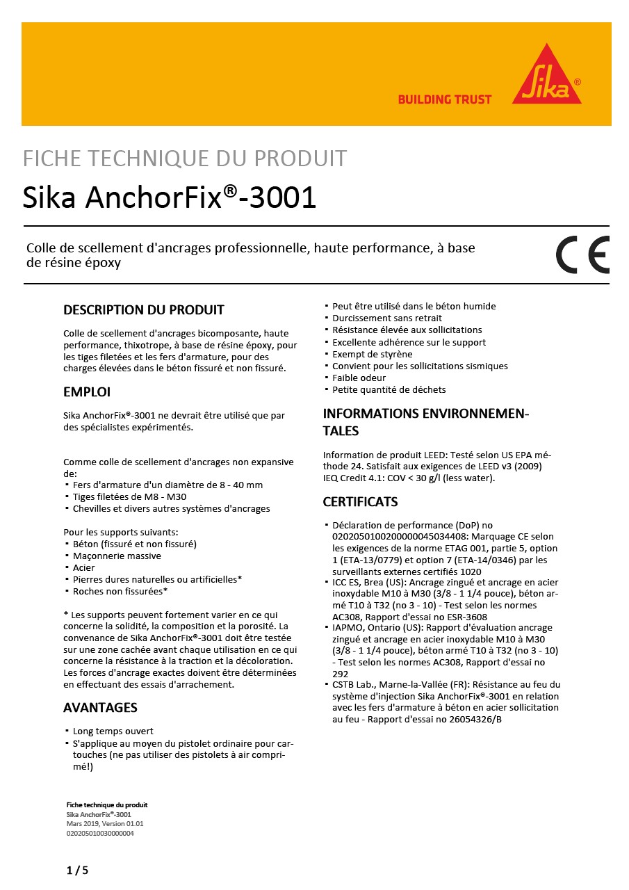 Sika AnchorFix®-3001