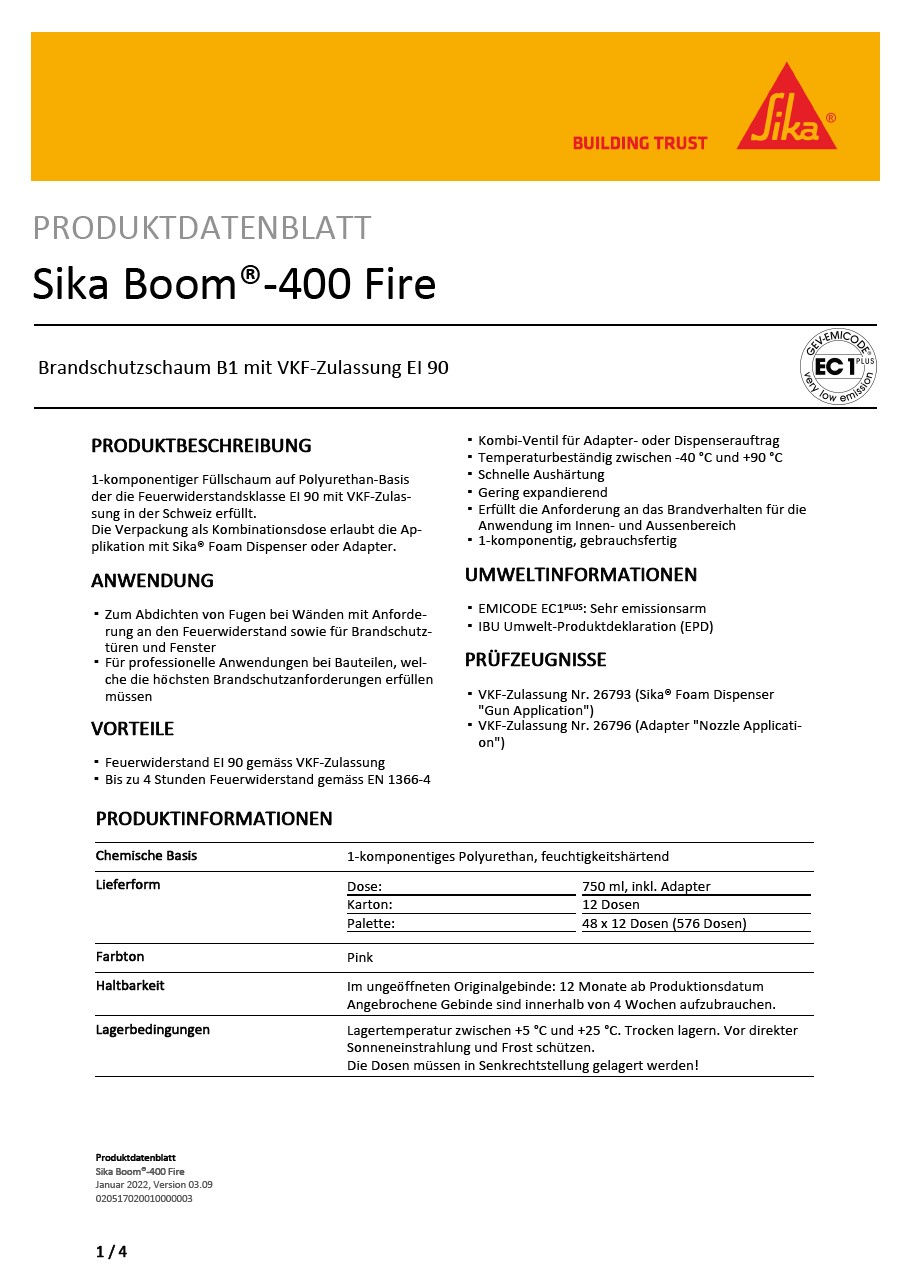 Sika Boom®-400 Fire