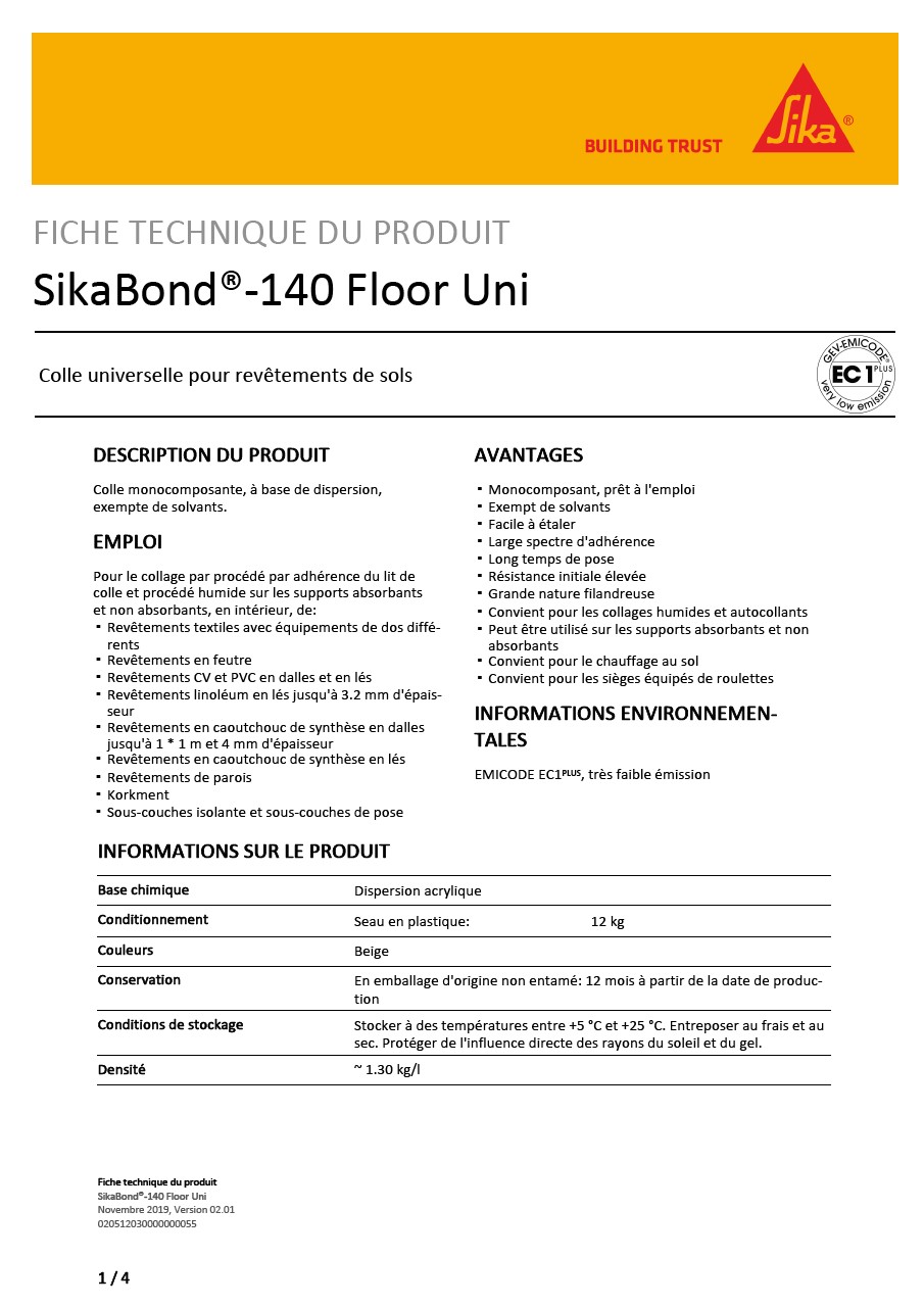 SikaBond®-140 Floor Uni