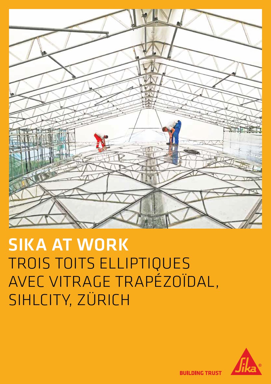 Trois toîts elliptiques avec vitrage trapézoidal Sihlcity, Zurich -2019