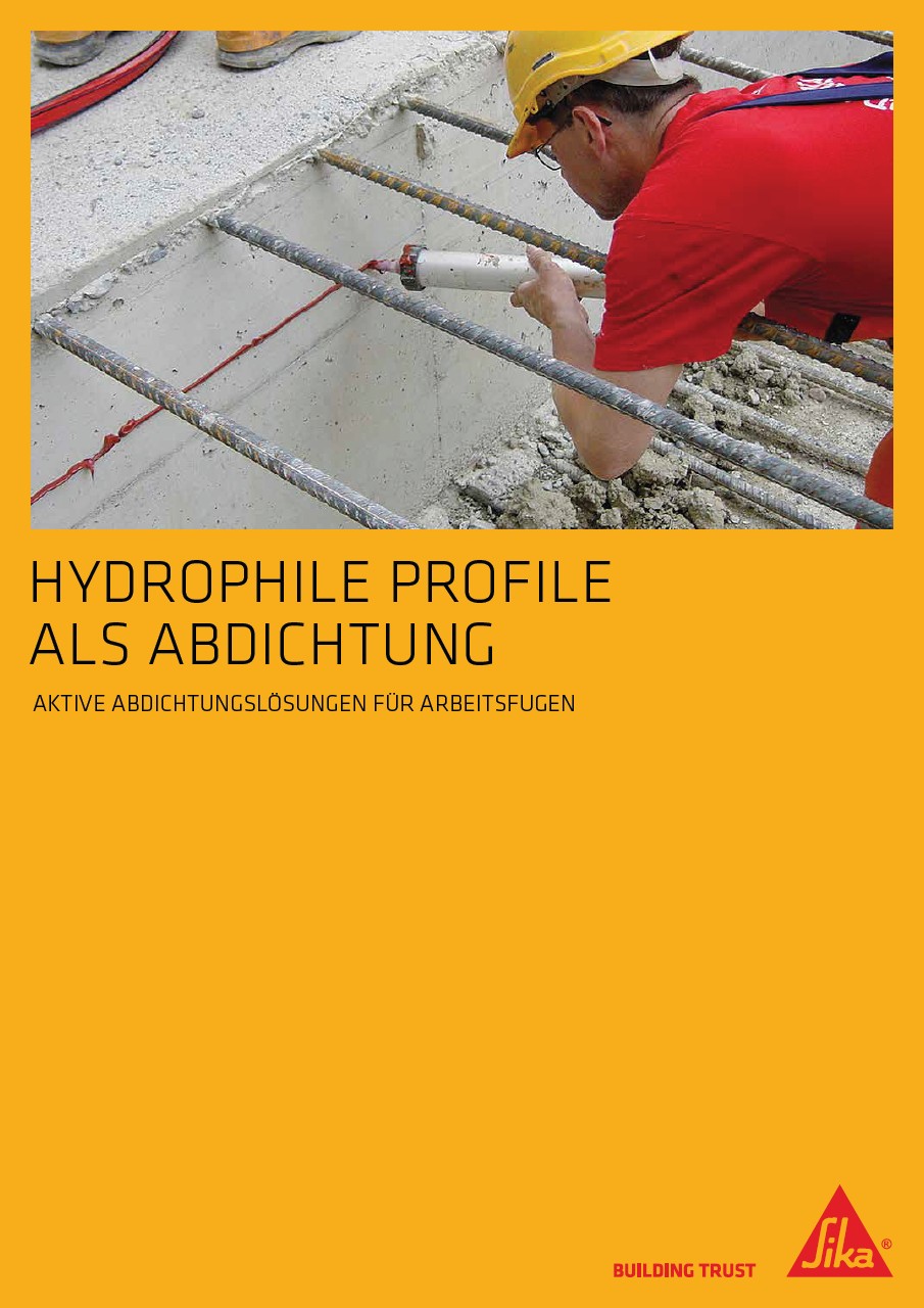 Hydrophile Profile als Abdichtung