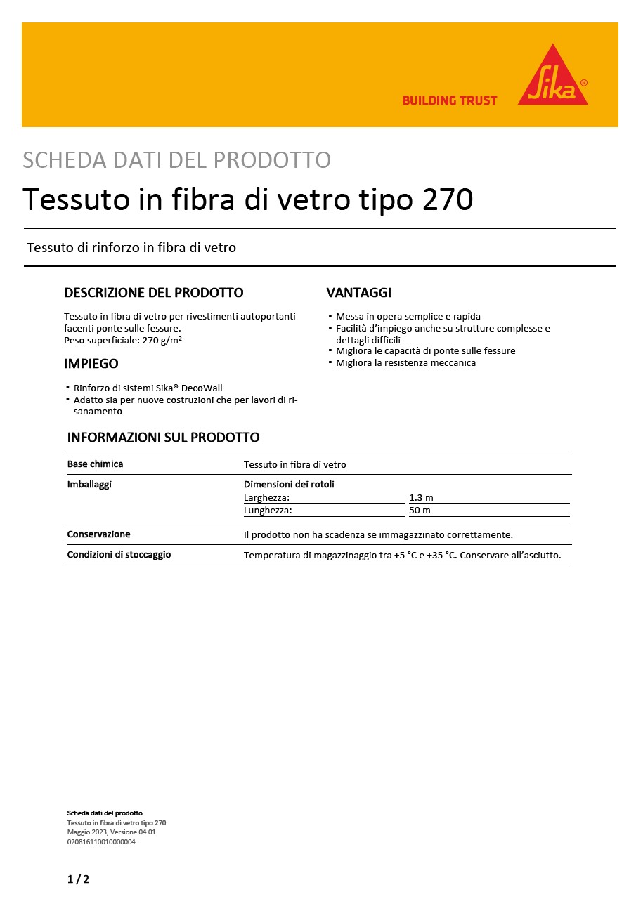 Glass Fibre Fabric Type 270